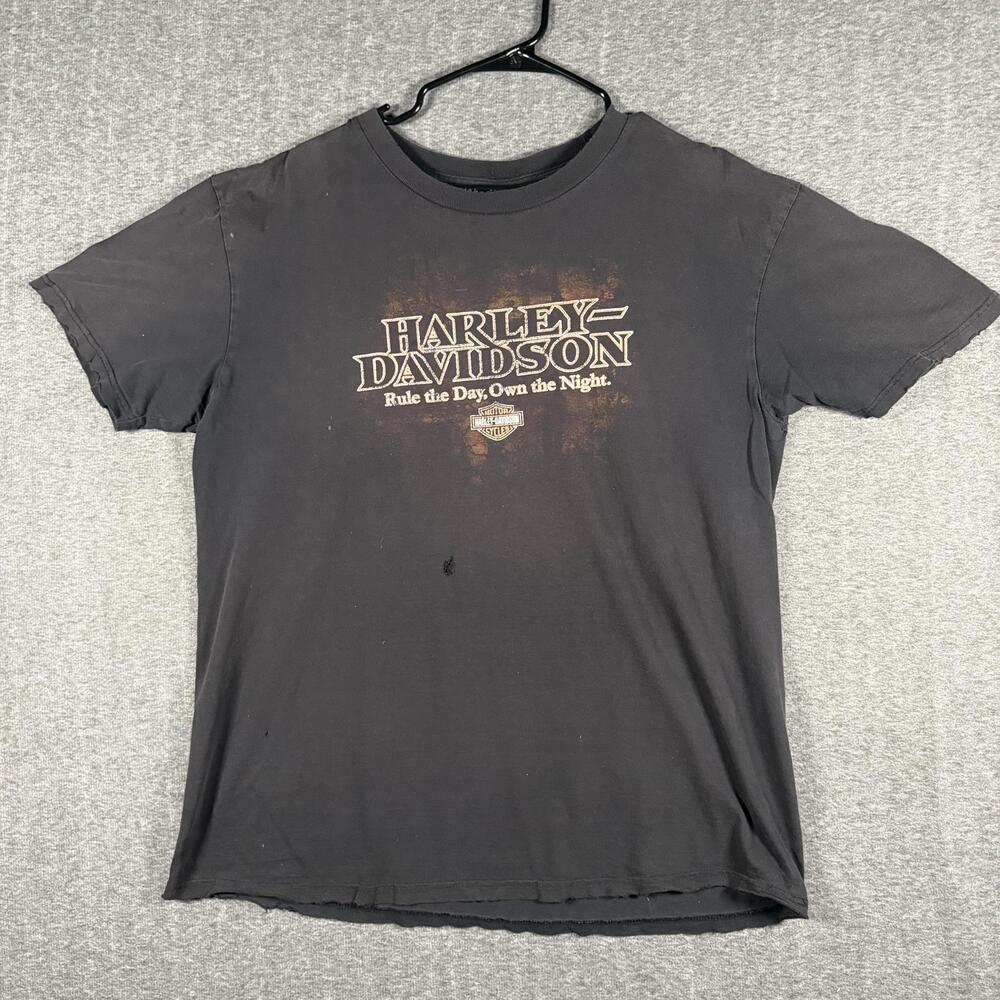 Harley-Davidson Shirt Mens XL Black Rule The Day Paducah KY Graphic Biker Tee